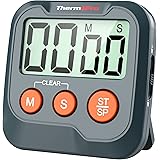 ThermoPro TM03W Timer Cucina Digitale Timer da Cucina con Grande Display LCD Grandi Cifre Allarme Volume Timer Regolabile Oro