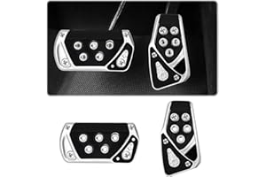 WEKUW 2 Pcs Almohadillas Para Pedal de Coche Acelerador Freno AutomáTico Antideslizante Para ReposapiéS Cubierta,Juego de Pedales de VehíCulo Sin Necesidad de Taladrar, Accesorios Para El Interior (negro)