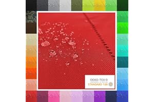 BuBiBag – wasserdichter Polyesterstoff Oxford 600D Markisenstoff, Segeltuch, Kissenbezüge, Reißfest & Pflegeleicht lfm mit 160cm Breite - Rot