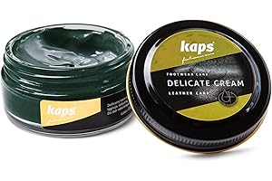 Kaps Crème Délicate – Crème De Cirage Cuir Naturel Et Synthé – Soin Chaussures Professionnel – Soin Intensif Du Cuir Et Nourrissant– Pot Verre 50ml – Plusieurs Couleurs
