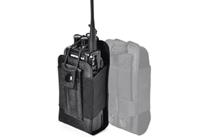 HYS Walkie Talkie Tactical Molle Radio Holder Holster Belt Pouch Compatibile con Baofeng Quansheng Motorola bidirezionale Radio / CB Radio (Molle-3)