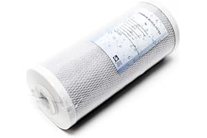 Naturewater CTO-10L Bloc de charbon actif "Big Blue" – 10" 254 mm – Finesse 10 µ – Ø 113 mm (4 1/2") – Insert de filtration – Filtre de rechange pour eau potable, Osmose inverse