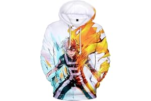 YIMIAO Garçon Fille Sweats à Capuche Manga My Hero Academia Anime Fans Femme Cosplay Costume Hoodie
