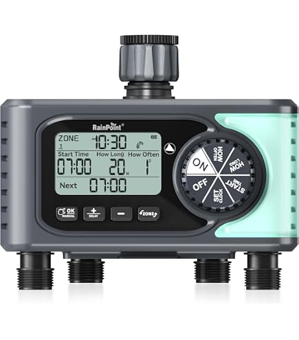 Minuteur Douche Coupe Eau Automatique Minuteur D'arrosage Numérique Restmo - 3 Programmes Séparés - Mode Retard Pluie (24/48/72h) - Étanche IP55 - Pour Robinet Extérieur 3/4 Arrosage Automatique Retard Pluie