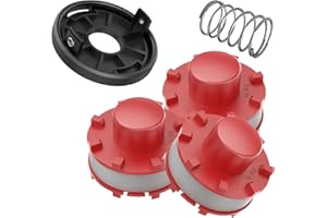 EVENLINKICS 3405096 Fadenspulen, Kompatibel mit Einhell GE-CT 36/30Li E Rasentrimmer. (3 Ersatzspulen + 1 Trimmerabdeckung + 1 Feder)