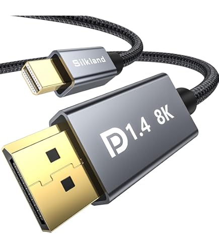 Adaptateur Mini DP Vers DP 8K@60Hz - 2Pcs - Compatible MacBook, Surface, Moniteurs - Avec LED