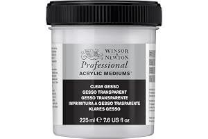 Winsor & Newton 3040859 klar Gesso, grundfärg för akrylfärger, oljefärger, alkydfärger – 225 ml kruka