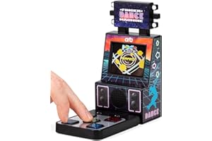 THUMBS UP Orb - Mini Finger Dance Arcade Machine, 19 in-Built Songs, 4 Difficulty Levels, 8-Bit Retro Arcade Games, 2.5” Full Colour Screen, 5-Way Touch Pad Controller, Volume Control, Gift for Him & Her