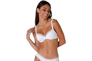 Lovable Reggiseno con Ferretto e Coppe Non Imbottite Preformate in Microfibra, Sostegno, Forma Seno Naturale, Art. 027M, My Daily Comfort Donna