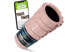 ZENONE SPORTS ZenRoller Foam Roller per il trattamento dei Trigger Point, Rullo da Massaggio per Tensione Muscolare, promuove Circolazione Sanguigna e Rigenerazione Muscolare, incl. e-book & esercizi (Pesca)