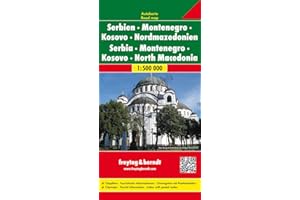 AUTO KARTE Serbia Montenegro Macedonia: Wegenkaart 1:500 000: AK 7003