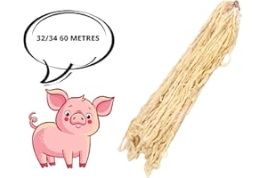 Boyaux naturel de porc 60 Mètres pour saucisse, boudin, charcuterie maison, 5 kg