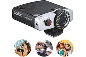Godox Lux Junior Flash rétro pour appareil photo, 6000 K ± 200 K, longueur focale 28 mm, mode A/M, 7 niveaux de flash sur appareil photo Speedlite pour appareils photo Canon Nikon Sony Fuji Olympus