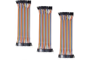 AZDelivery 3 x Przewód połączeniowy 20 cm F2M żeński do męskiego kompatybilny z Arduino i Raspberry Pi