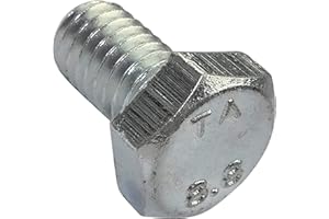 AERZETIX - C47300 - Satz von 100 stück - bolzen schrauben sechskantschrauben M6x10 - mit sechskantkopf - Ø6x10mm - DIN 933 - klasse 8.8 - aus verzinktem stahl - heimwerken - montagewerkzeug eisenwaren