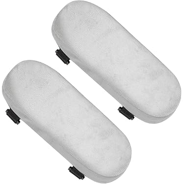 Blogiiup Wheelchair Armrest Pads, 2Pcs Chair Arm Rest Pads 3.4x8.7'' Cotton Soft Office Chair Arm Pad Adjustable Non-Slip Detachable Armrest Pads