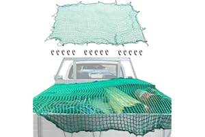 NICTSEPO Cargo Net for Pickup Truck Bed with 15 PCS Hook 2.5m x 3.5m/8.2ft x 11.5ft Heavy Duty Luggage Bungee Net for Car Boat SUV Van Trailer Snowmobile Secure Loads