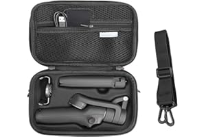 Uvafly OM 6 Tasche, tragbare Aufbewahrungstasche aus PU-Leder mit Schultergurt, Reisetasche für DJI OSMO Mobile 6 Gimbal Stabilizer Zubehör
