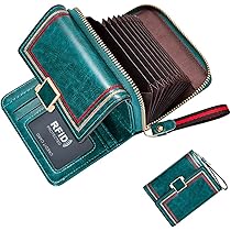 Buy PALAY® Women's Bi-fold Leather Wallet - Turquoise Vintage Card