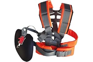 VGVGAJ Tondeuse À Harnais Double Épaule Ceinture Baudrier Double Bandoulière pour Débroussailleuse D'épaule Ceinture en Tissu Oxford Bandoulière Réglables pour Tondeuse