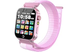 clleylise Smart Watch for Kids, Kids Watch, Upgrade Kids Smart Watch, Kids Toy for Children 3-12 Years Old, 26 Games, Boys' Smartwatch, Children's Games Gifts, Great Gifts for Girls and Boys (Pink)