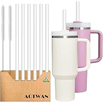12 Stück Silikon-Strohhalm-Abdeckungen Für Stanley Cups – Wiederverwendbar, Staubdicht, 10 Mm Durchmesser, Buntes Design