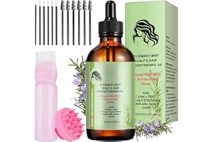 SEASBOES Rosemary Essential Oil, 60 ml, olejek rozmarynowy do włosów, olejek rozmarynowy, olejek rozmarynowy do włosów i skóry głowy, szczotka do masażu włosów, rzęs, brwi