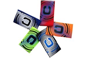 Wrzbest Captain's Armband Soccer Football Captain Armbands for Multi-Sport - Pack of 5 Colour