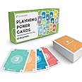2DOBOARD Planning Poker Cards for Agile Scrum - 12 Players - Including E-book with instructions - Clear and Colourful Scrum Cards for Agile Estimation - Increase communication in your Scrum Team
