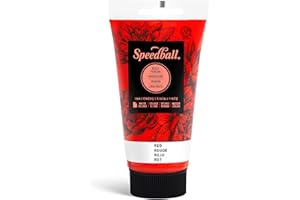 Speedball 75ml 2.5oz Water-Soluble Block Ink Red, For Block Printing, Lino Printing, Screen Printing, For Artists Kit