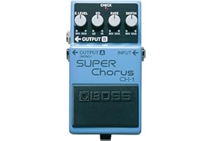 BOSS CH-1 SUPER Chorus | Pedal de efectos de chorus clásico y compacto | Sonido cristalino para guitarra y teclado | Modelado de sonido versátil | Conexión mono y estéreo | Controles fáciles de usar