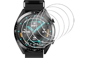 Hianjoo 5 Piezas Protector Pantalla Compatible con Huawei Watch GT 2/GT 3 46mm, Vidrio Templado Film Compatible con Amazfit GTR 4, Compatible con Garmin Forerunner 935/Fenix 5 Plus, No para watch 42mm