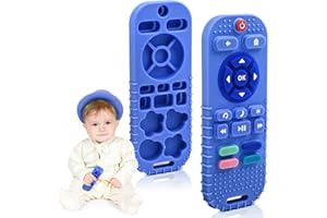 AiTuiTui Silikonowe Gryzaki dla Niemowląt, Gryzaki dla Niemowląt 3 6 9 12 Miesięcy Niemowlęta Ząbkowanie, Gryzaki Ręczne Gryzaki dla Noworodki Niemowląt dla Chłopców i Dziewcząt z Autyzmem, Niebieski