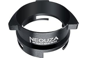 NEOUZA 54mm Anillo Embudo Dosificador de Café Aluminio Negro Compatible para Sage Breville 870/875/878/880 Barista Espresso Machine Portafilter Mano Libre Inteligente