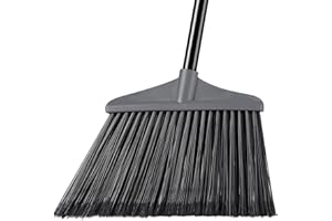 Lifewit Scopa da Esterno 135cm, Scopa da Giardino con Manico Lungo Regolabile, 1 Pcs Scope Telescopica per Interni per la Pulizia di Pavimenti, Garage, Giardini, Patio, Grigio Scuro