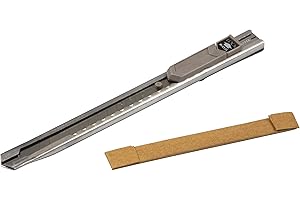 gedotec® en acier inoxydable Cutter 9mm Tapis de 12couteaux Japon couteau cutter S-metallverstärkte Guide de lame | + 2Stk. Lames sécables | fabriqué au Japon | geprüfte marque de qualité