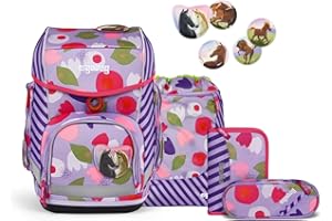 ergobag cubo Set ergonomischer Schulranzen, Vorgänger-Kollektion, klassisch 5-teilig 1. Klasse Grundschule