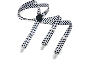 MIOBO Hombre Mujer Long Tirantes y forma Style 3 clips elástico multicolor estrecha con varios diseño