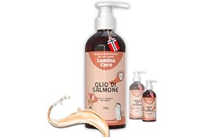 Lamina Care - Olio di Salmone per Cani e Gatti per Articolazioni Forti e Pelle Sana, Olio Salmone per Cani Arricchito con EPA, DHA, Omega 6 e Omega 3 Cane, Appetizzante per Cani Naturale e Norvegese
