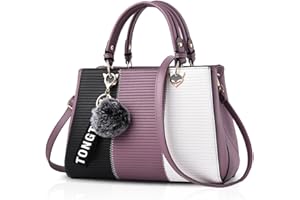 NICOLE & DORIS Women Handbag Fashion Ladies Handbags & Shoulder Bags Multicolor Top Handle Bag Crossbody Bag with Pompom