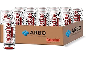 ‎ARBO-LIVING 12x Palestine Cola Zuckerfrei/Sugarfree – 330ml Dosen – Authentischer Geschmack, Unterstützt Gaza - Palestina Cola - Ideal für Solidarität – Erfrischungsgetränk Alternative