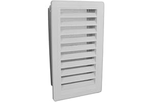 Upmann 50162 Kunstst - Rejilla de ventilación (10 x 21 cm), color blanco