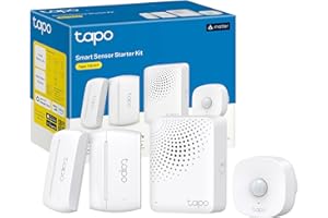 Tapo T30 Kit – Sistema de Alarma antirrobo para el hogar con 1 Sensor de Movimiento y 2 sensores de Ventana, Compatible con Dispositivos Inteligentes y alertas instantáneas en la App