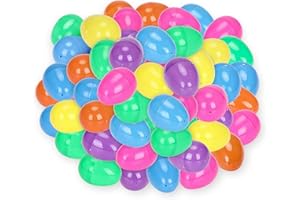 Makone Ostereier Plastik Zum BefüLlen, 50PS Befüllbare Ostereier Eier Zum Befüllen Assorted Colors Ostereier Leer FüR Crafts Basket Stuffers Osterei