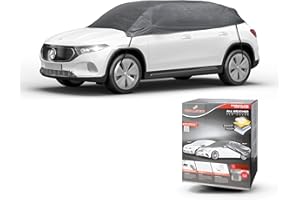 WALSER All Weather Car Cover - 100% Waterproof, Half Garage Size L Grey