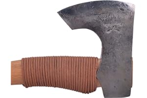 WAYNE'S DOG Universal Fit Axe Handle Wrap, Waxed String for Camping Axes and Hatchets, Viking Bearded Axe Guard/Wraps (Brown), 5 METER LEATHER STRAPS