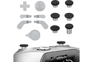 Mcbazel 13 w 1 wymiana Thumbsticks, wiosła spustowe i D-pady z torbą do przenoszenia do kontrolera Xbox One Elite Series 2 - srebrny