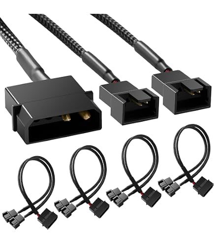 Cavo Adattatore Alimentazione USB A 4 Pin Per Ventole PC - 30 Cm Da Molex A 5V - 2