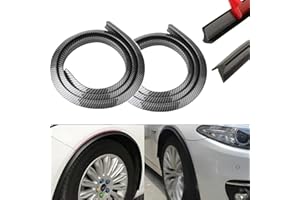WMLBK Kotflügelverbreiterung Universal,2 Stück 1,5m Beschichtung mit Kohlefasern Gummistreifen Leiste Auto Radlauf Kotflügelschoner Schutzleisten Dekoration