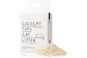 Cococat Tofu Cat Litter (2.5kg/6L bag) Strong Clumping, Flushable, Dust-free, Easy Scooping, Biodegradable, Jasmine Milk Tea Scent For Excellent Odour Control